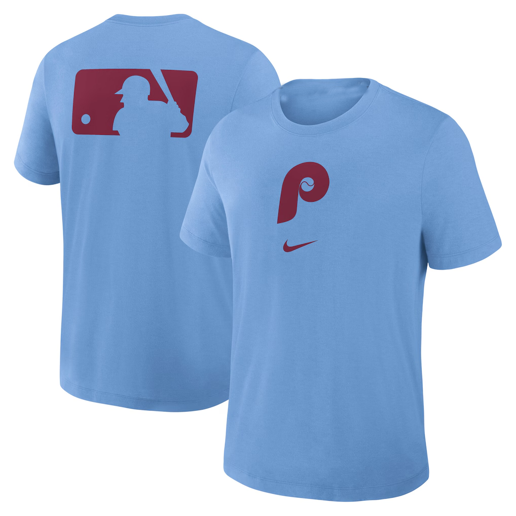 Men's Philadelphia Phillies Blue Early Work Tri-Blend Dri-FIT T-Shirt Men's Philadelphia Phillies Blue Early Work Tri-Blend Dri-FIT T-Shirt